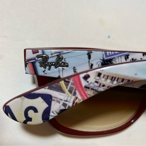 Ray-Ban California New Wayfarer RB2132 Sunglasses Rainbow Lenses Italy w/Case - Picture 3 of 8